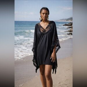 Anthropologie NWT Embroidered Cover-Up Dress Size M/L petite.